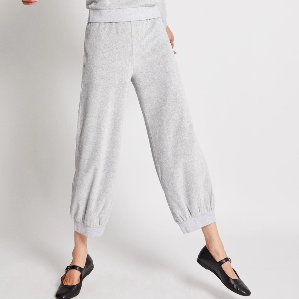 NWOT SUZIE KONDI Tosk Harem Pants in Velour Grey Heather